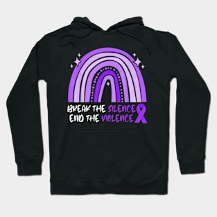 Break The Silence End Violence Domestic Violence Awareness Hoodie